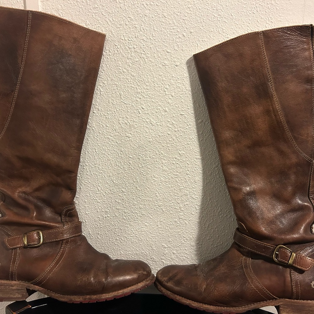 BED STU Glaye Cobbler Series Women's Distressed Leather Boots Size 11 USA